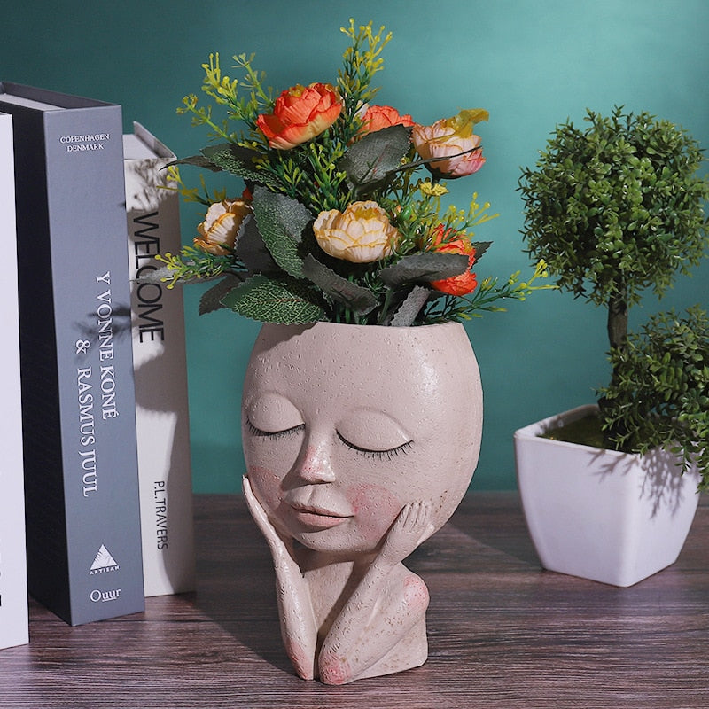 Girls Face Head Flower