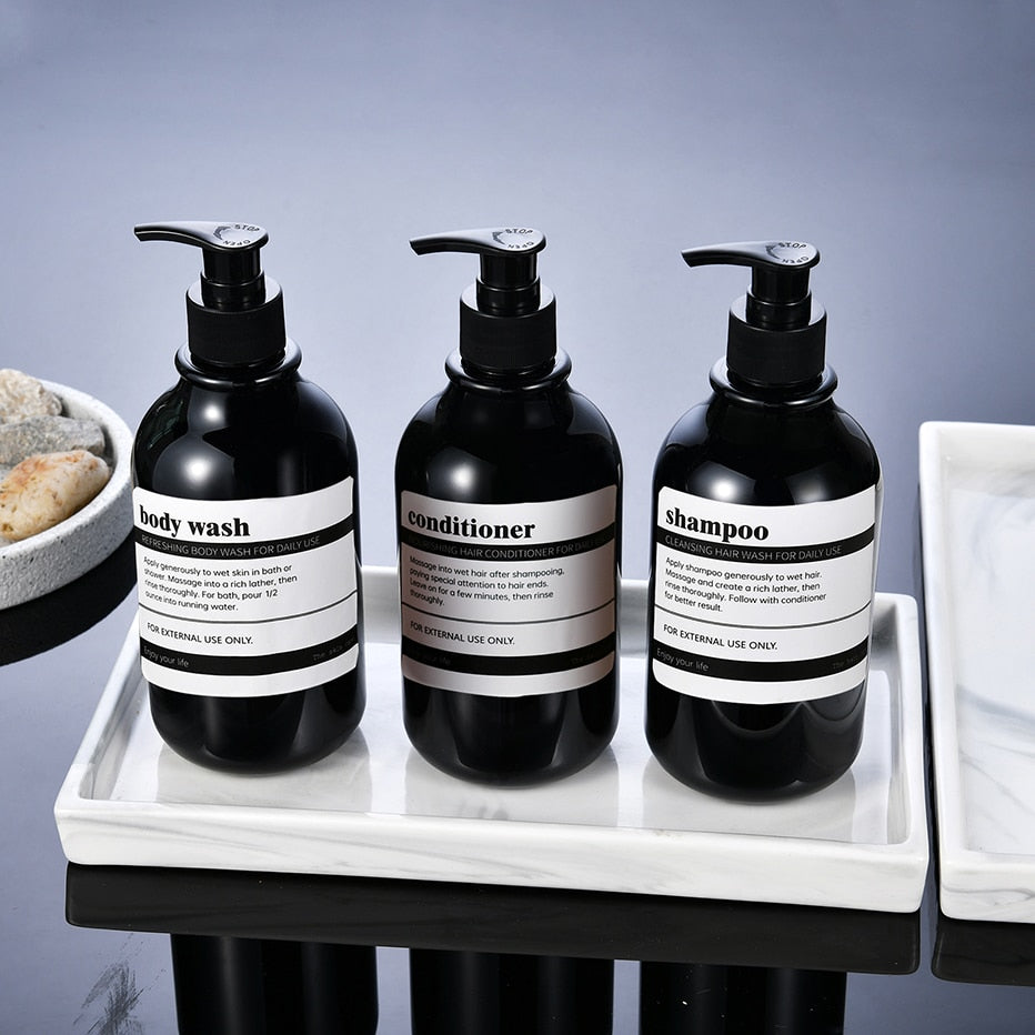 Shower Refillable Plastic Shampoo Pump Bottles