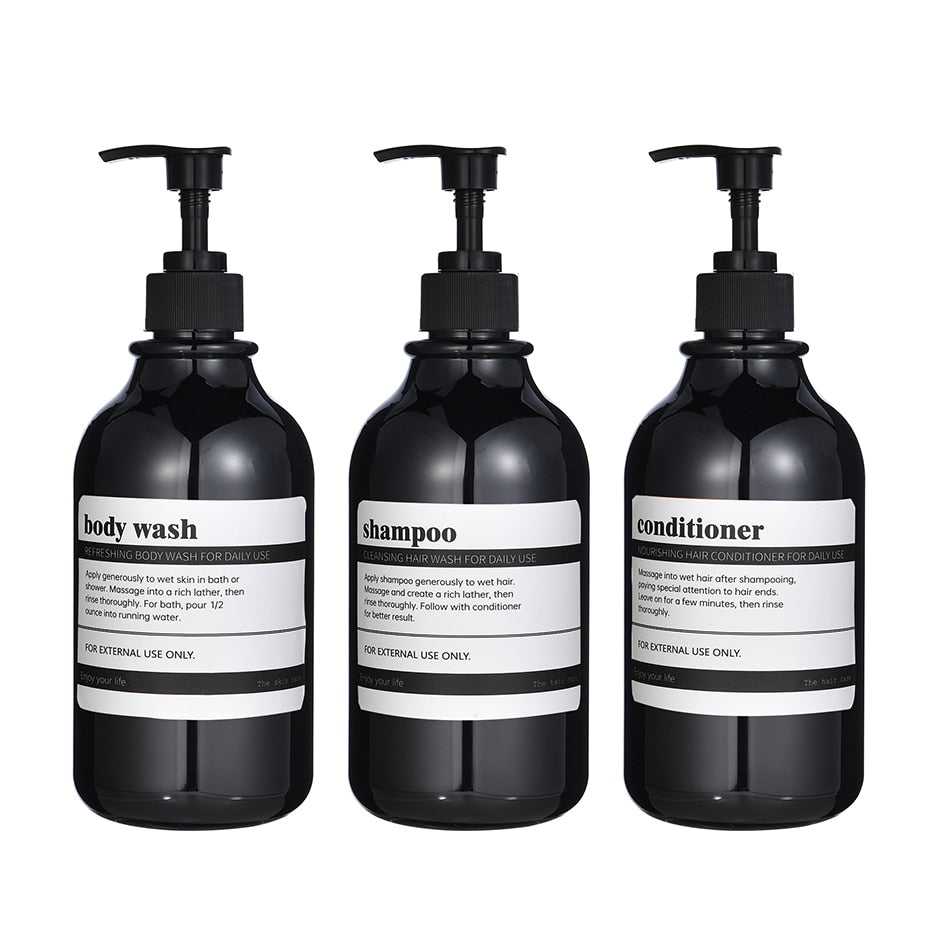 Shower Refillable Plastic Shampoo Pump Bottles