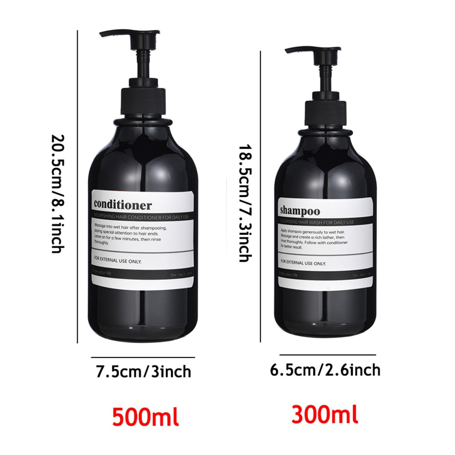 Shower Refillable Plastic Shampoo Pump Bottles